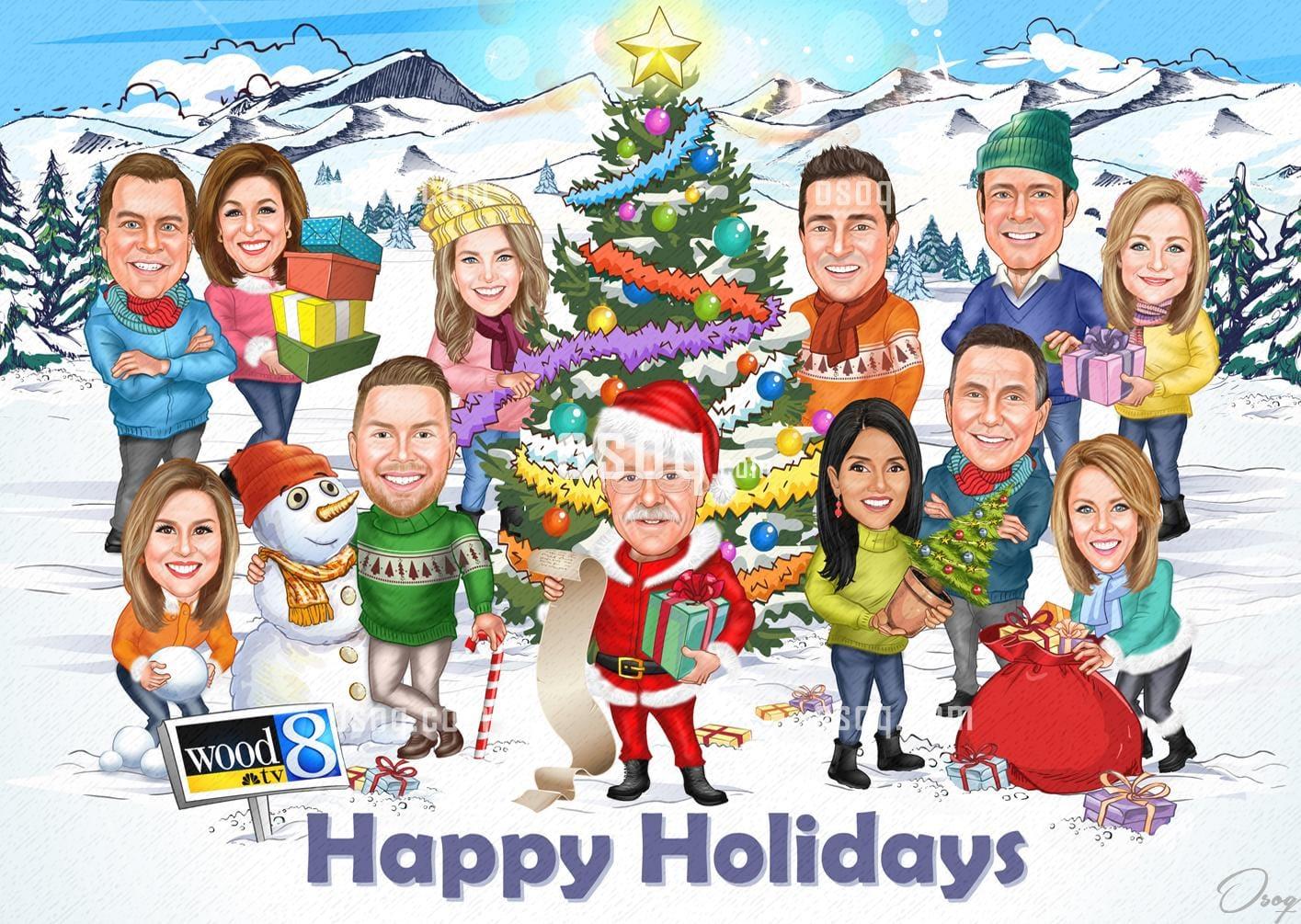 Christmas cartoon caricature 10