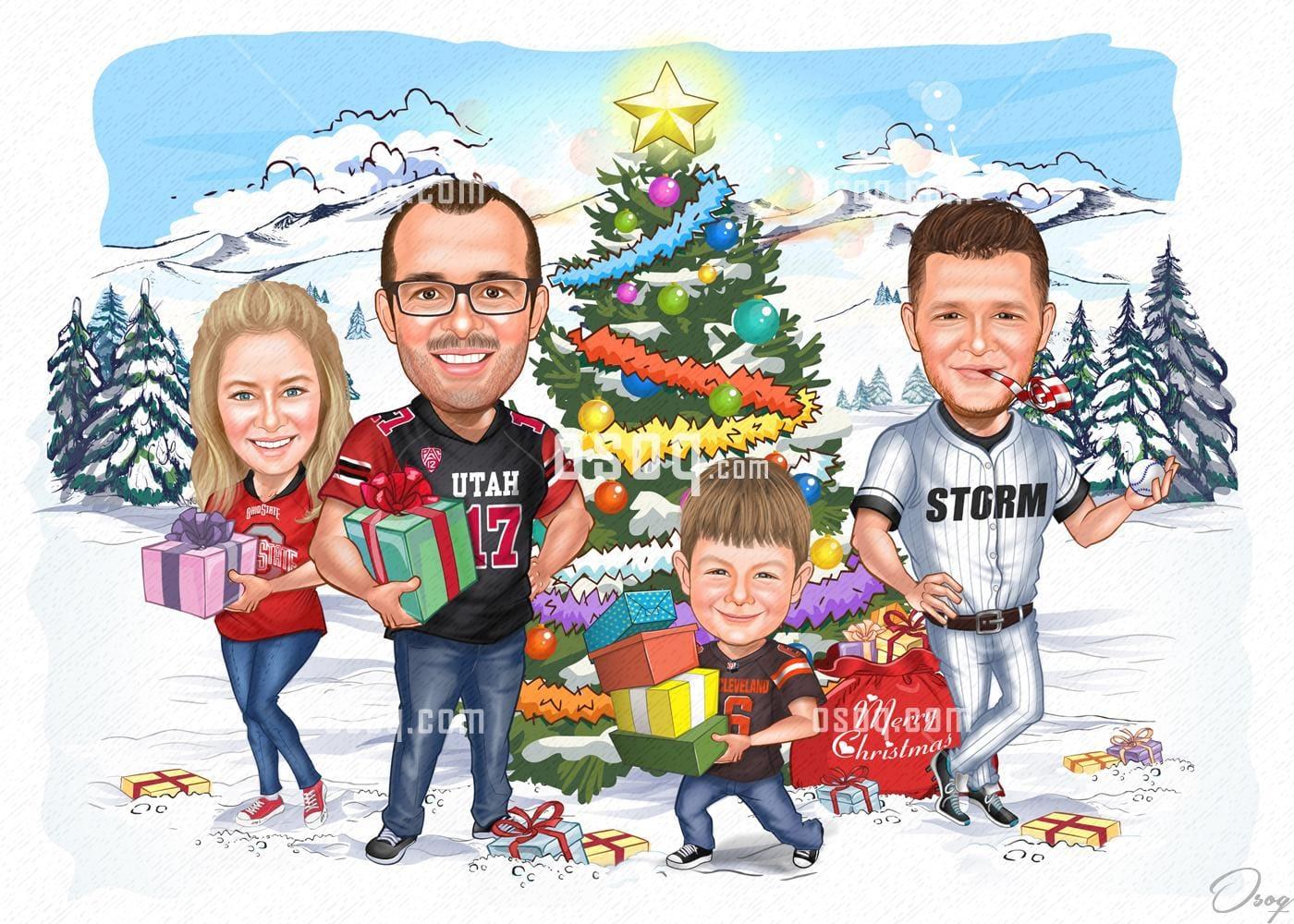 Christmas cartoon caricature 11