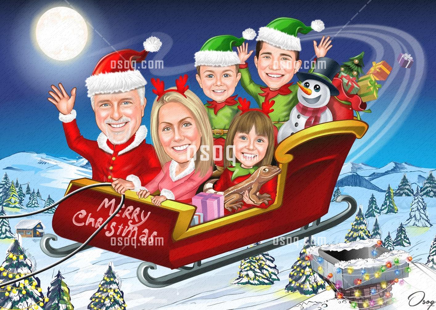 Christmas cartoon caricature 12