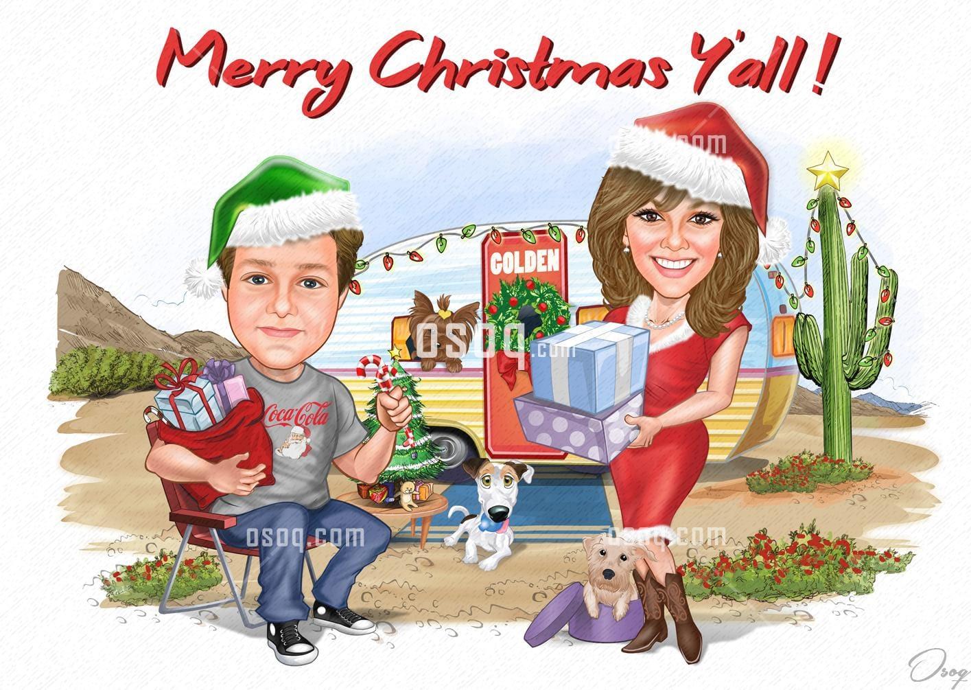 Christmas cartoon caricature 13