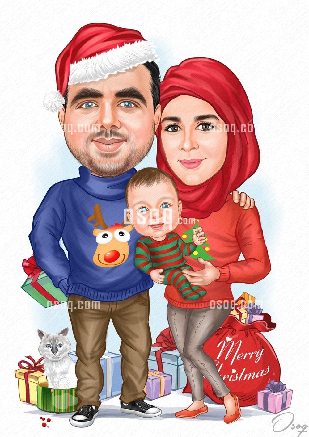 Christmas cartoon caricature 14