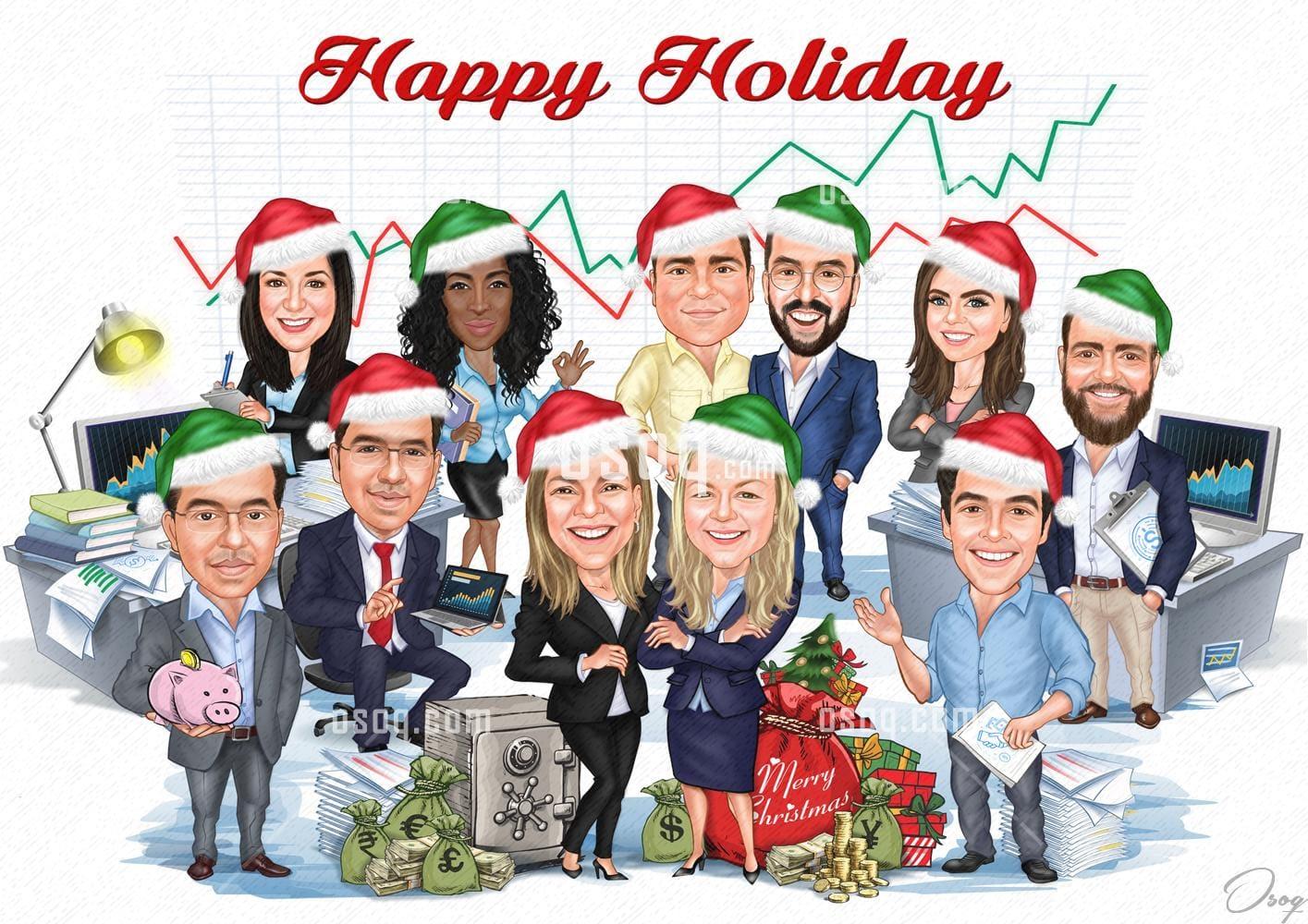 Christmas cartoon caricature 15