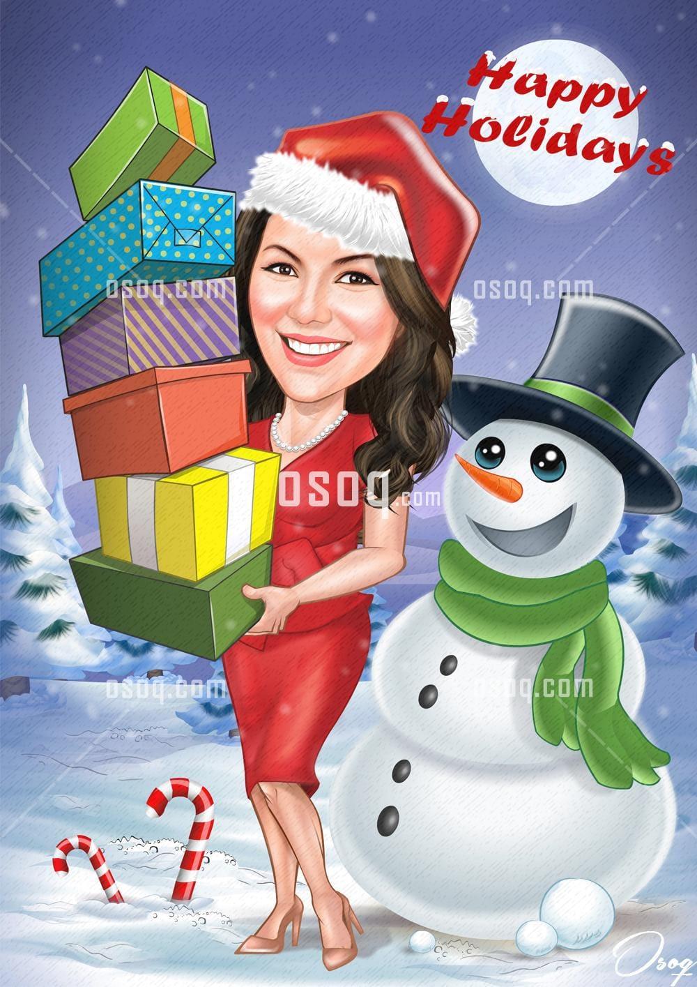 Christmas cartoon caricature 17