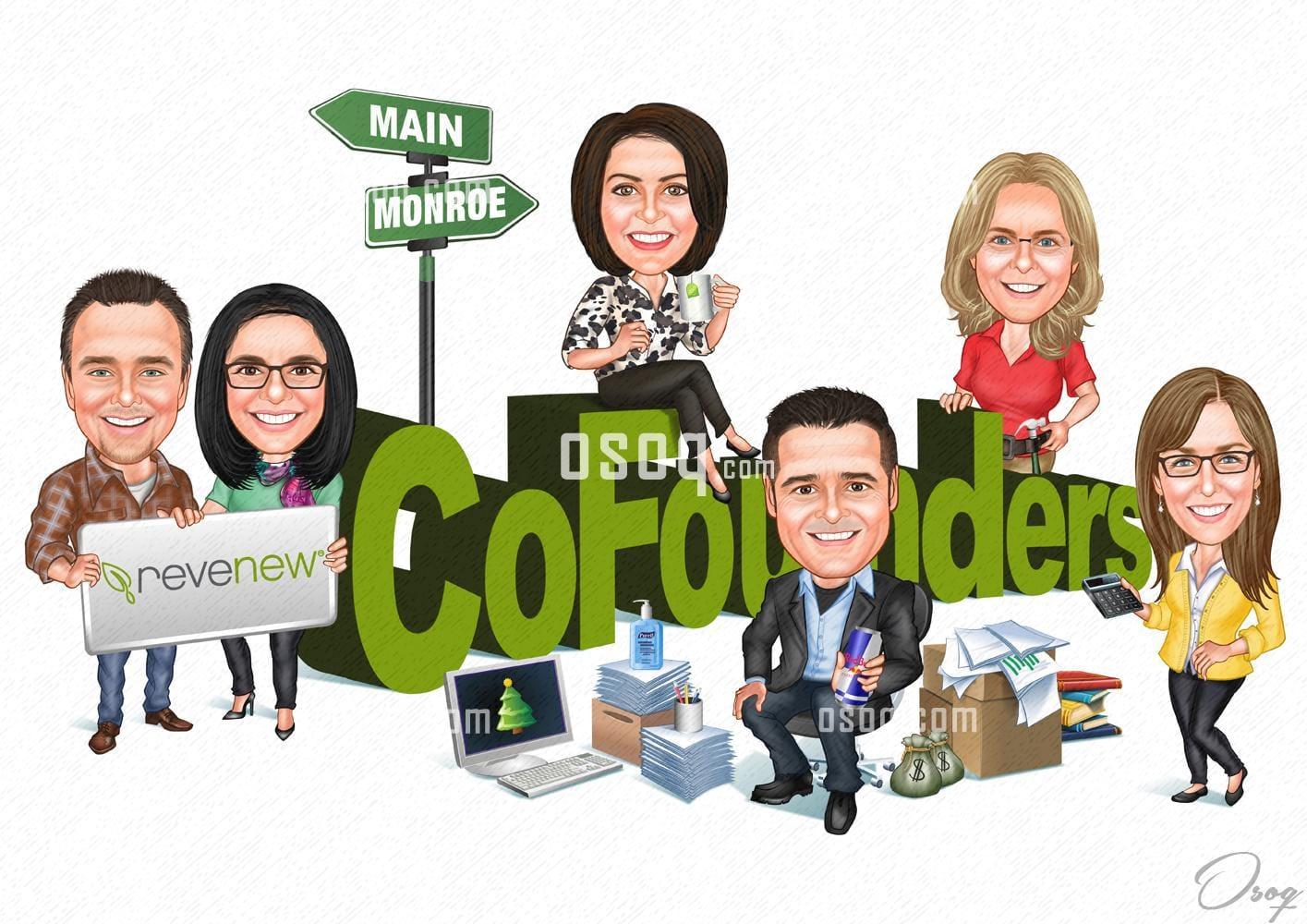 Company cartoon caricature 05
