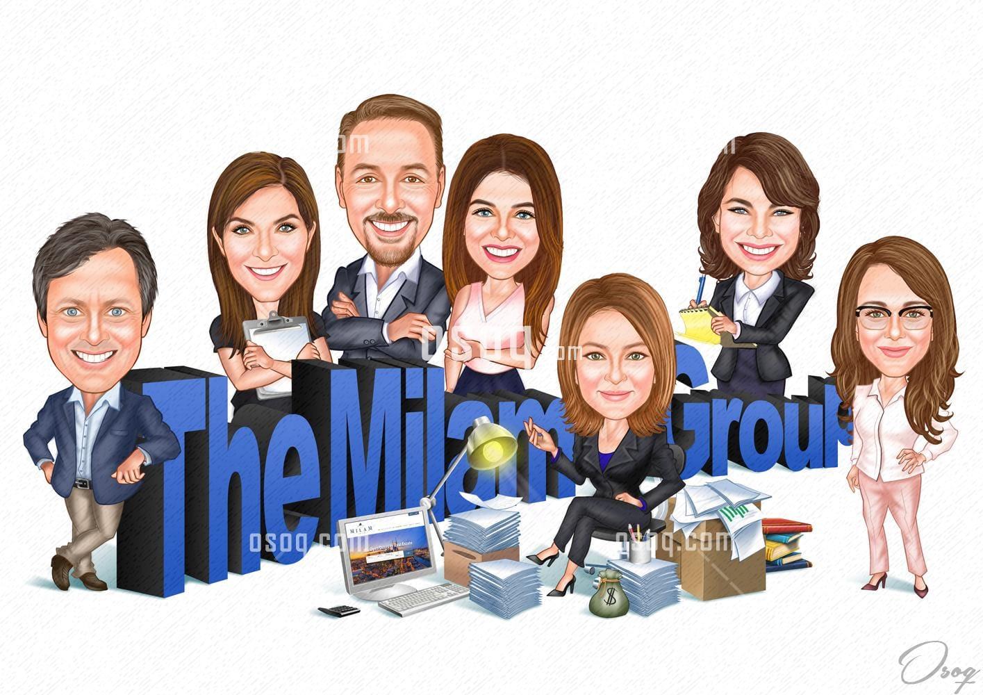Company cartoon caricature 10