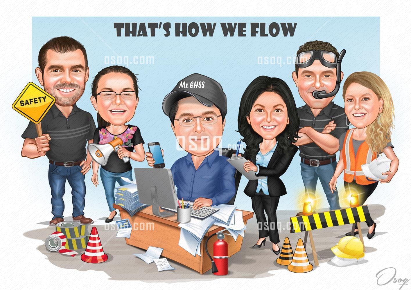 Company cartoon caricature 11