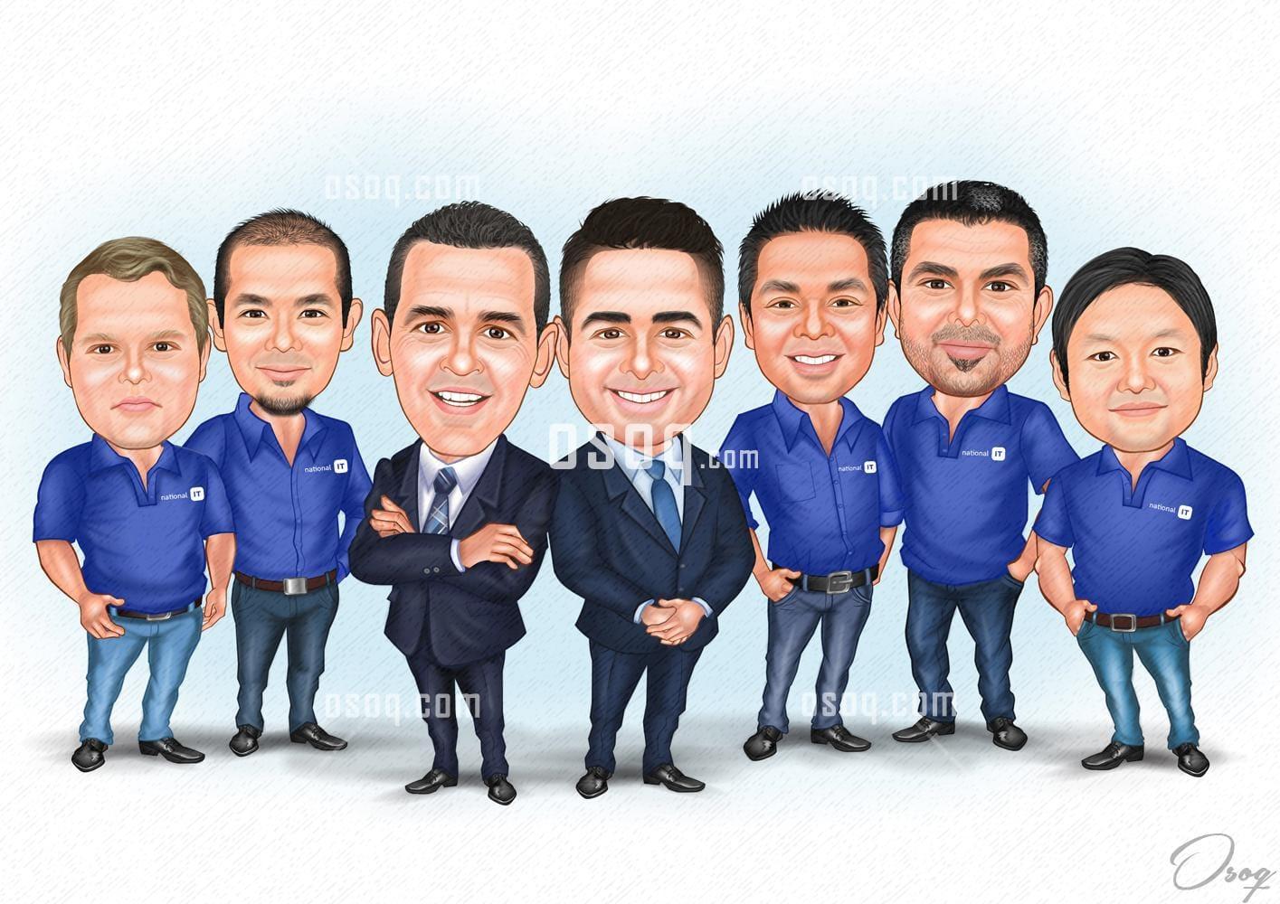 Company cartoon caricature 12