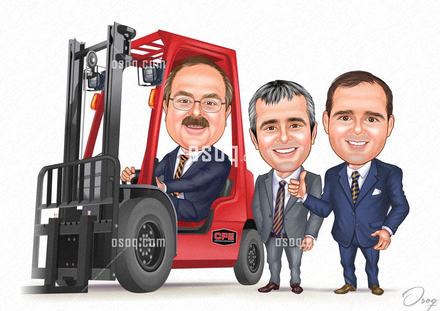 Company cartoon caricature 13
