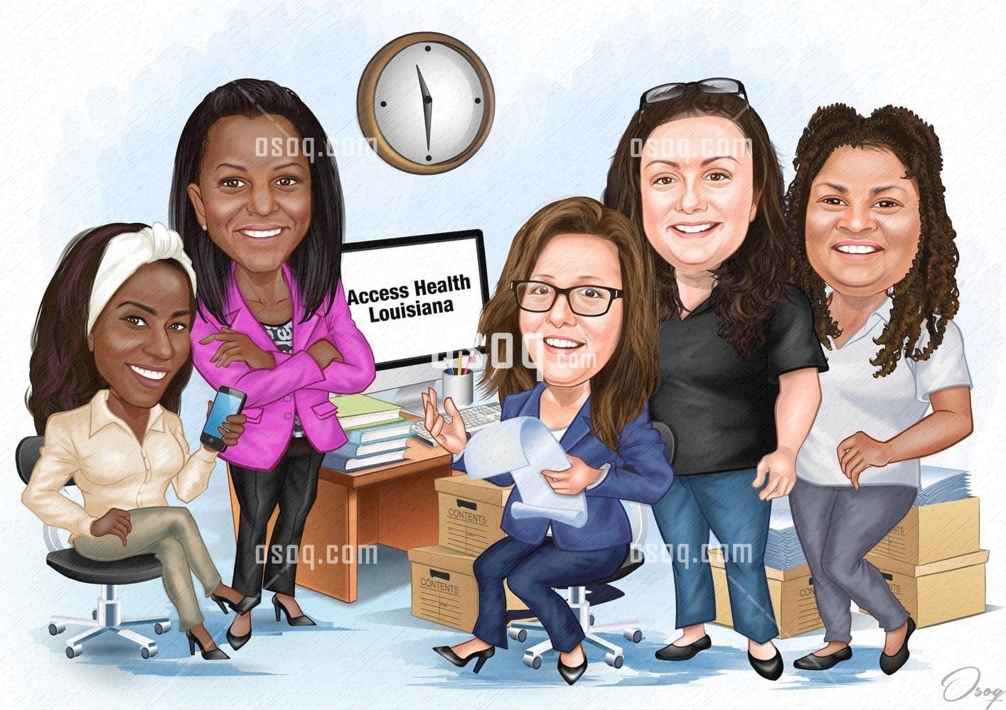 Company cartoon caricature 17