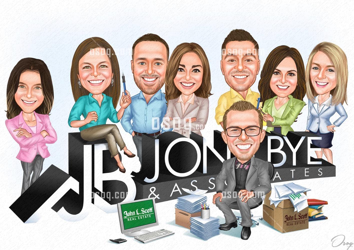 Company cartoon caricature 18