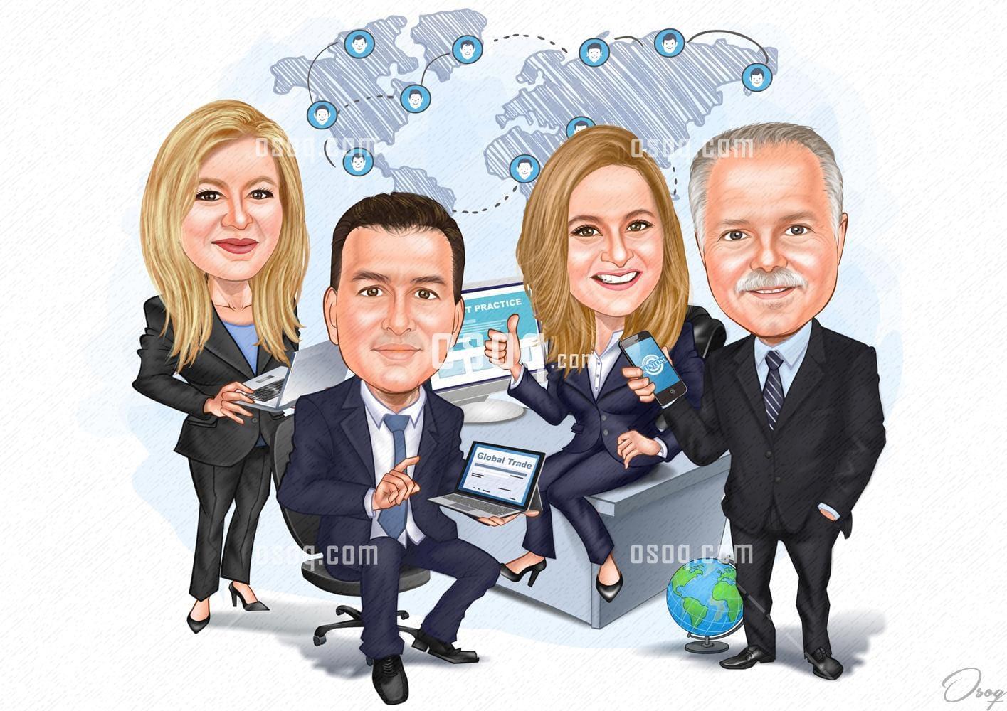 Company cartoon caricature 19
