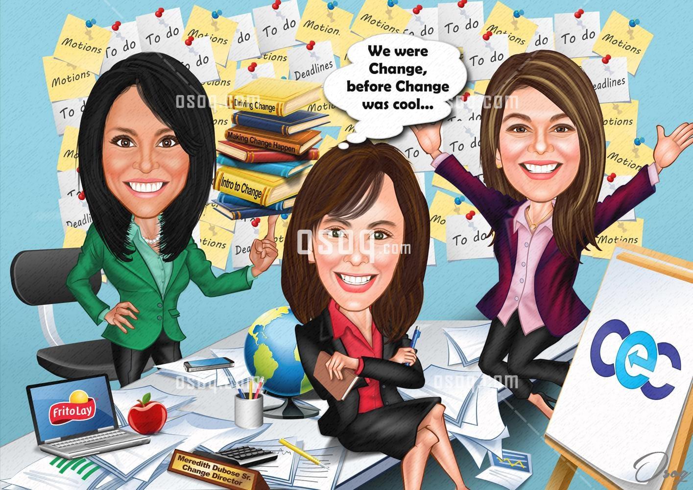 Company cartoon portrait 06