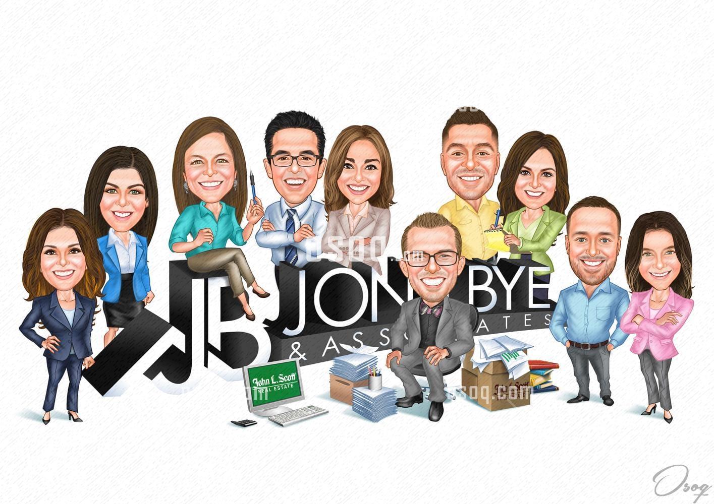 Company cartoon portrait 14