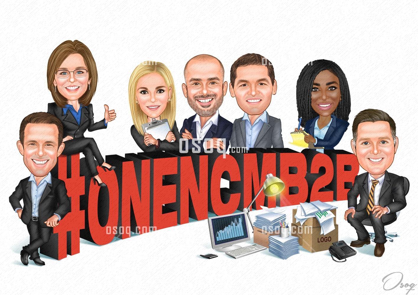 Company cartoon portrait 16