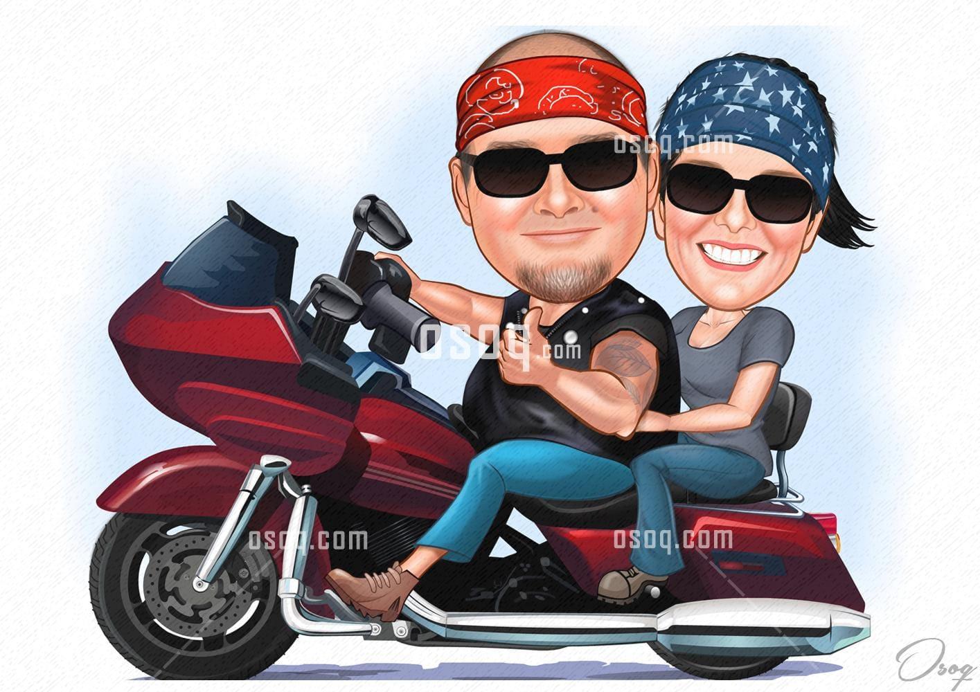 Couple cartoon portrait 04