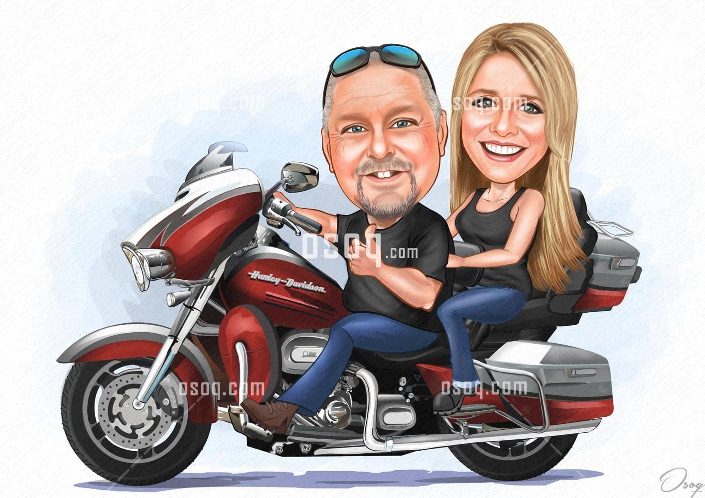 Couple cartoon portrait 10