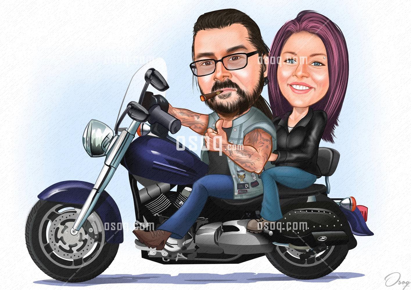 Couple cartoon portrait 15