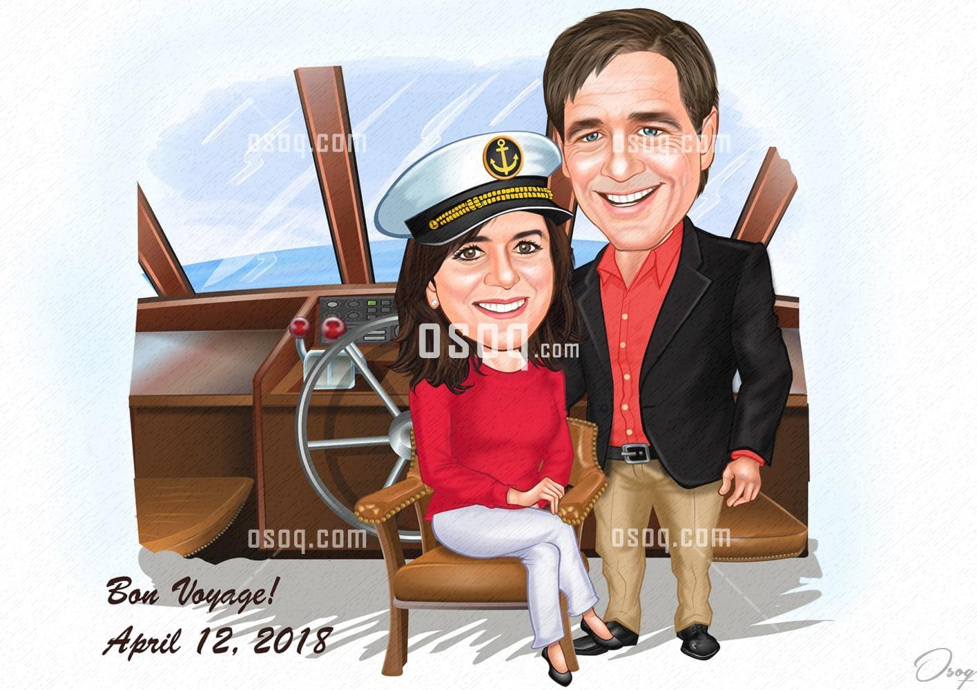 Couple cartoon portrait 18