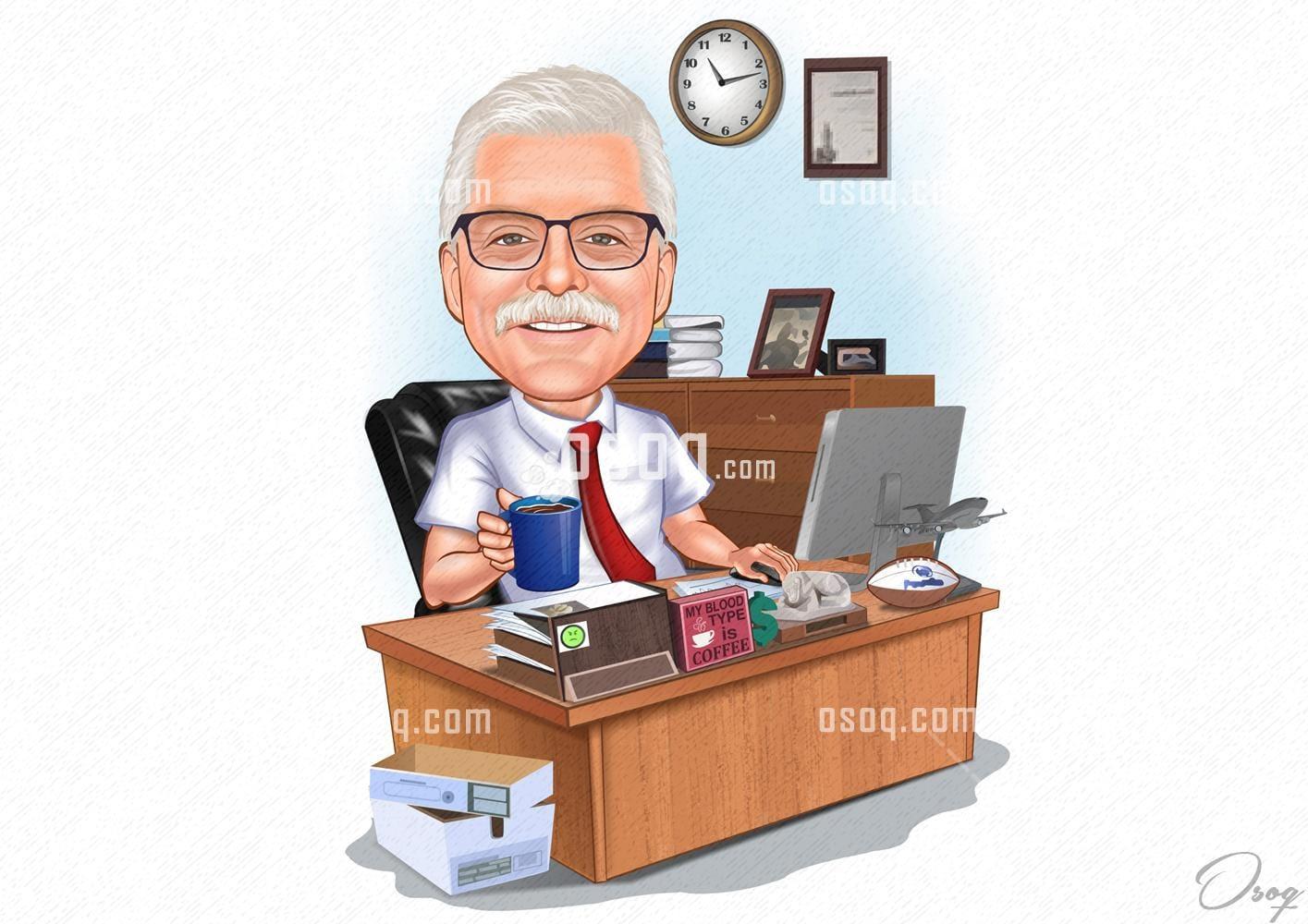 Digital cartoon caricature 06