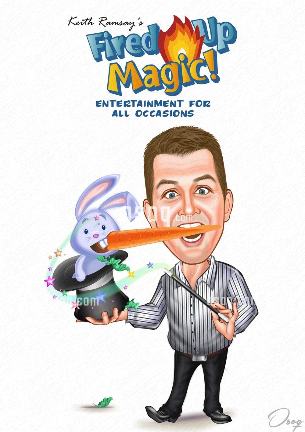 Digital cartoon caricature 13