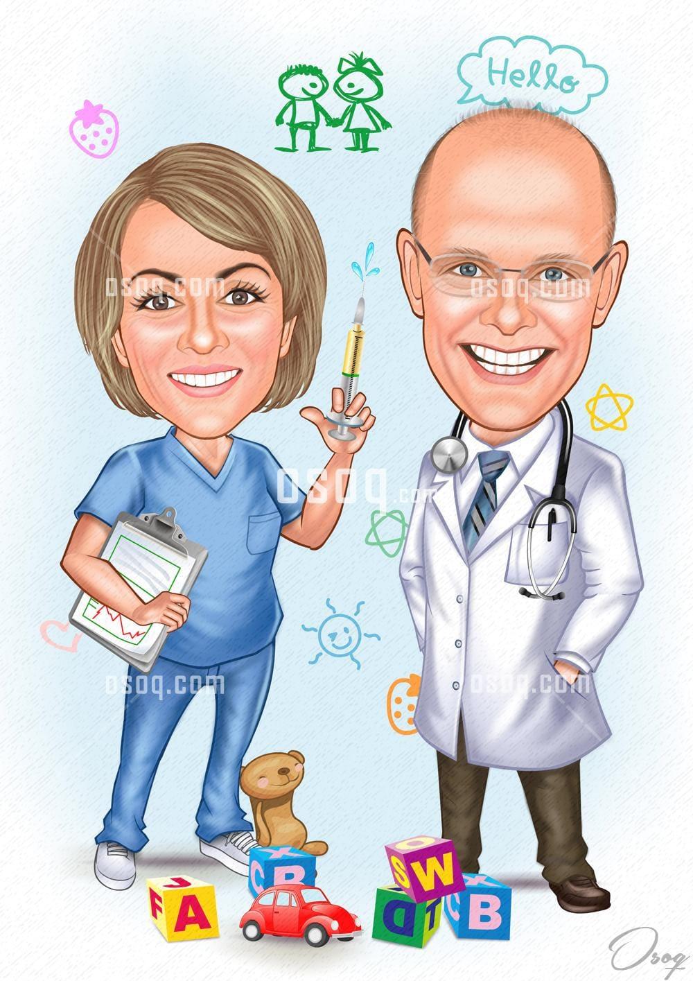 Digital cartoon caricature 17