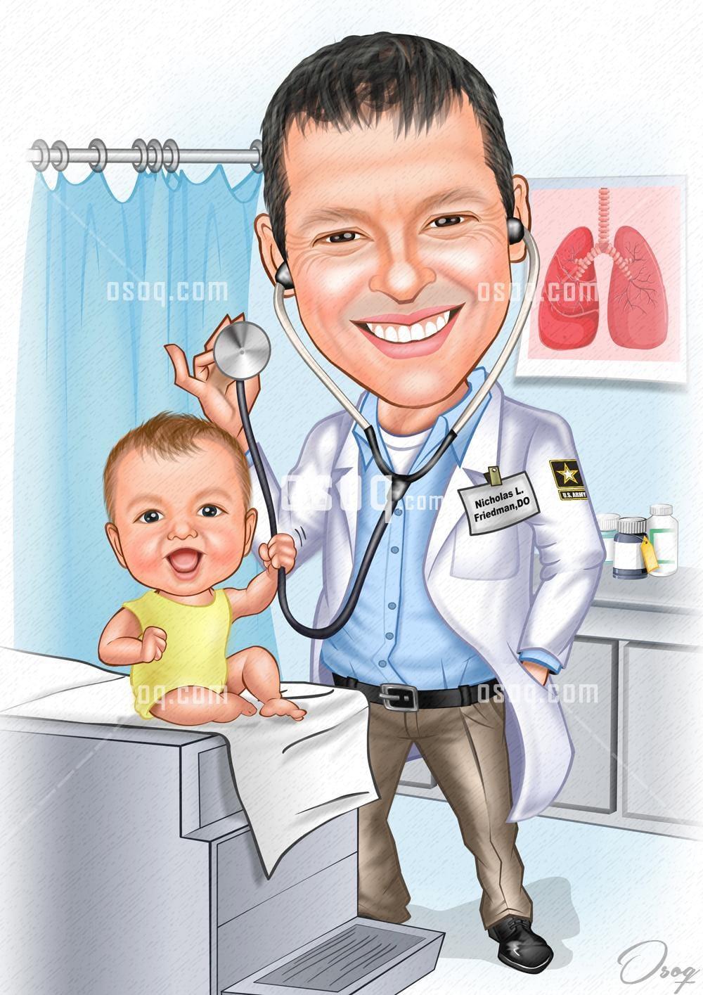 Digital cartoon caricature 18