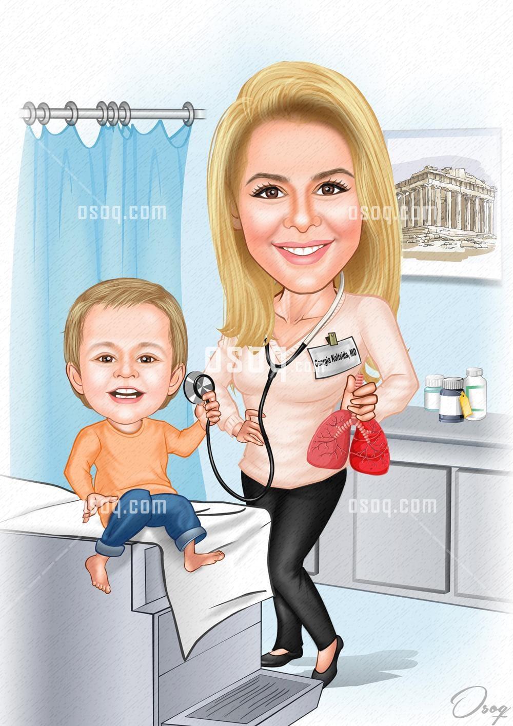 Digital cartoon caricature 19