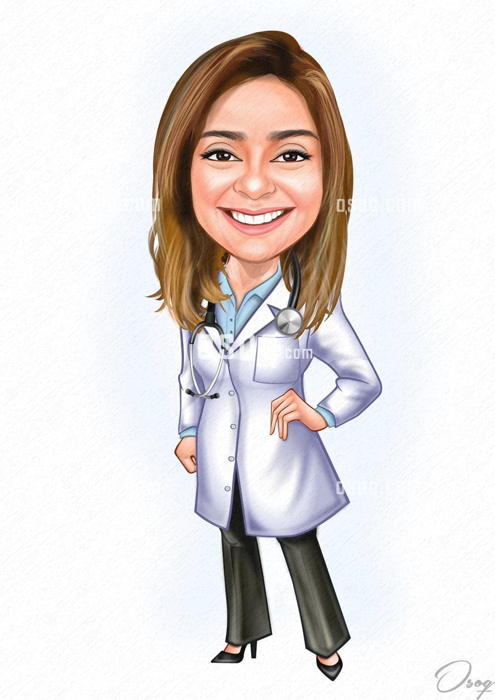 Doctor cartoon caricature 09
