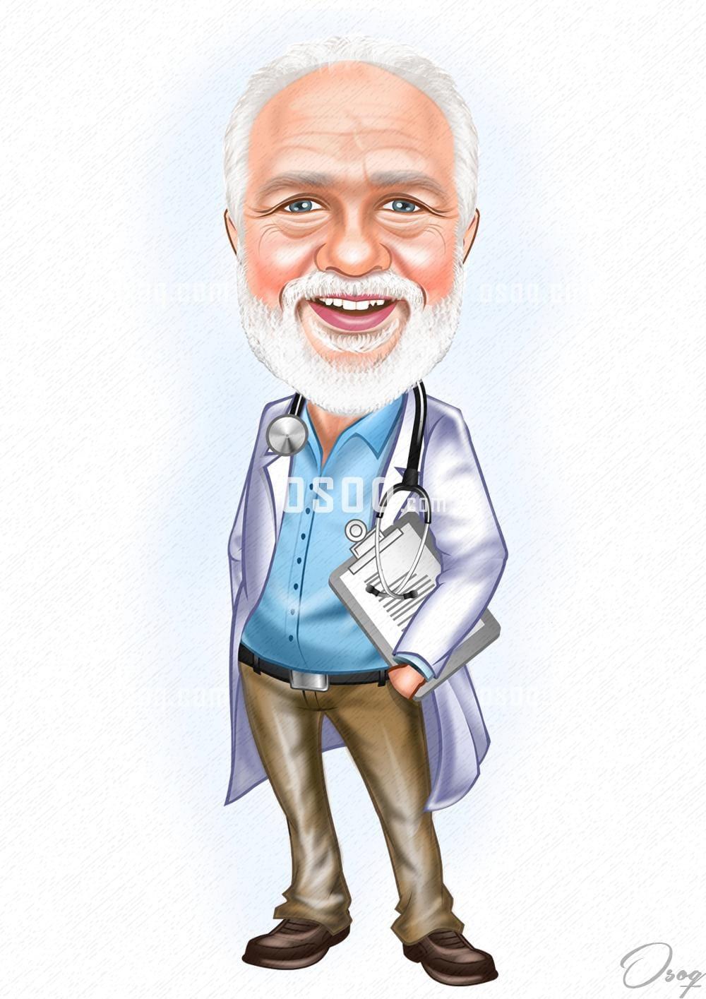 Doctor cartoon caricature 11