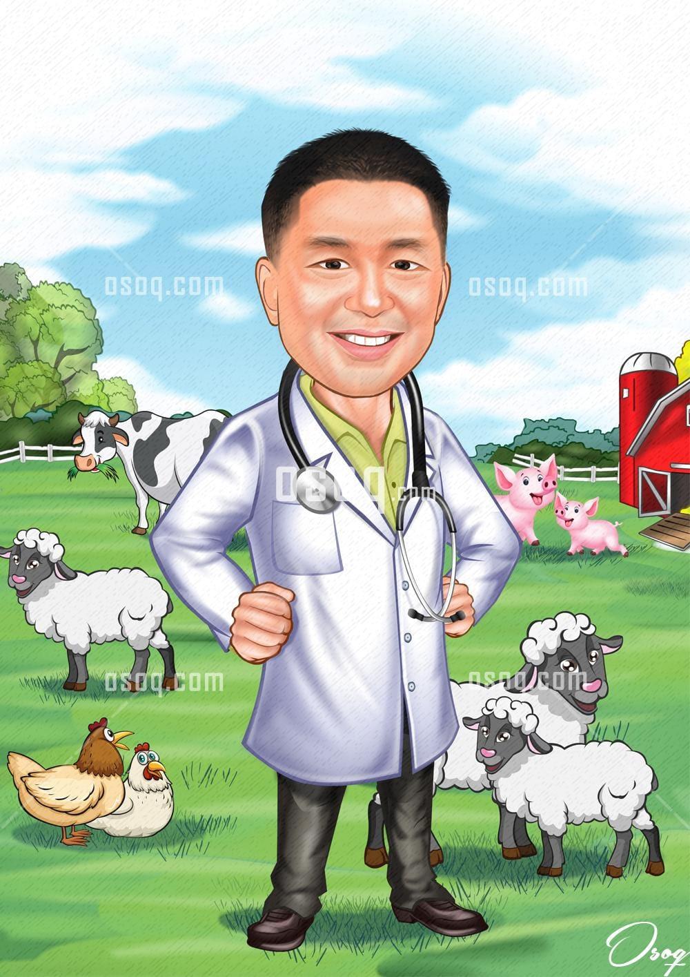 Doctor cartoon caricature 12