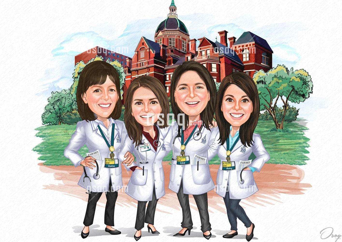 Doctor cartoon caricature 13