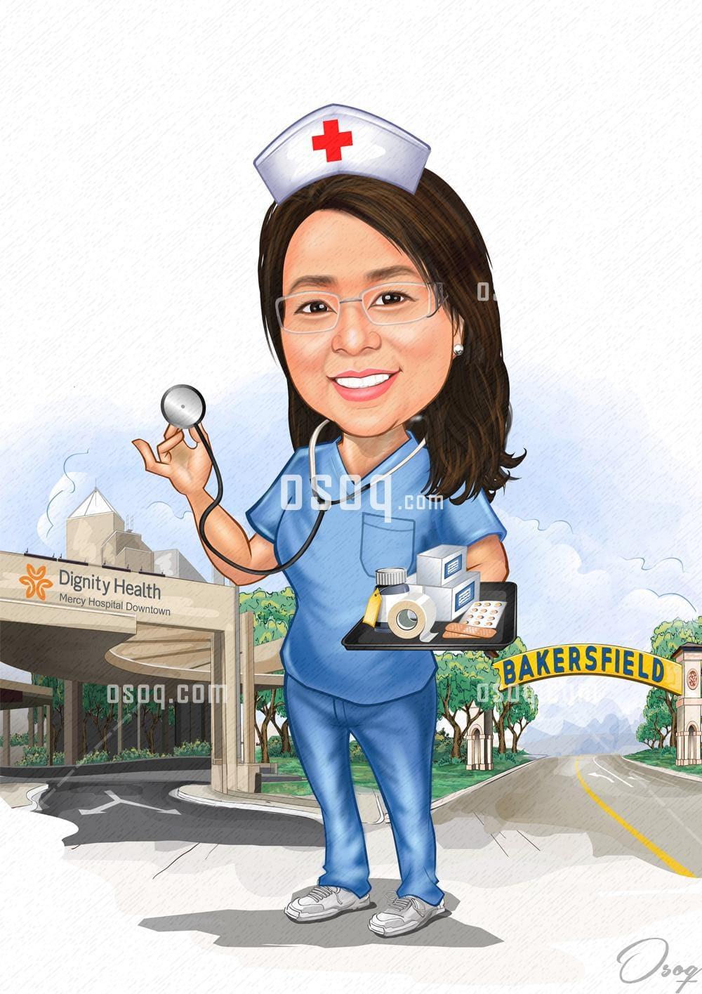 Doctor cartoon caricature 18