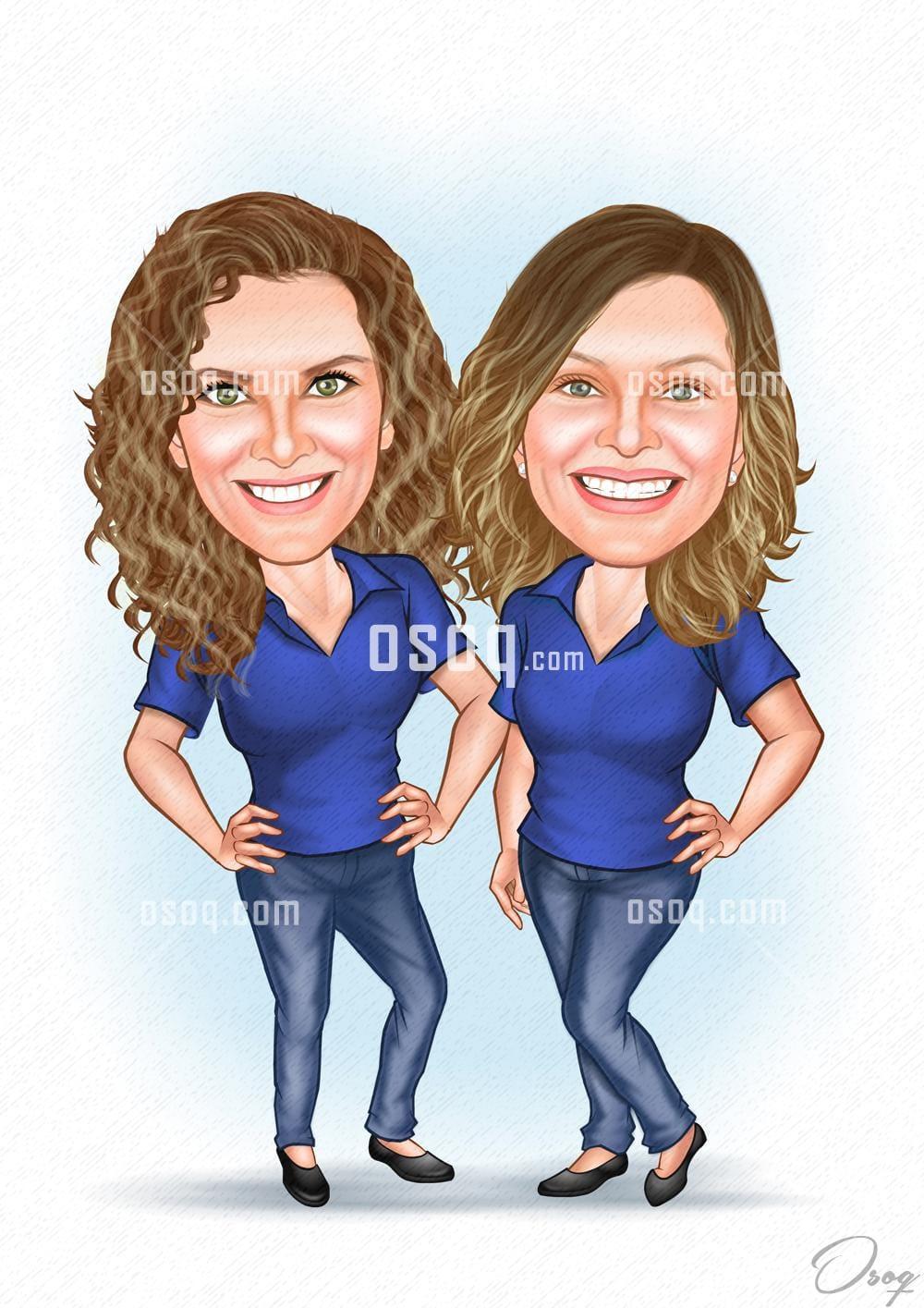Family cartoon portrait 07