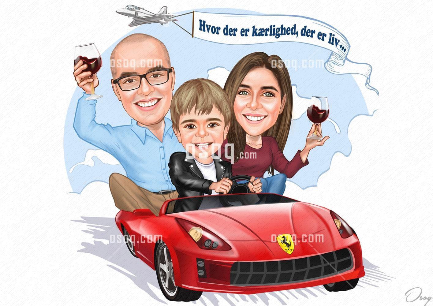 Family cartoon portrait 19