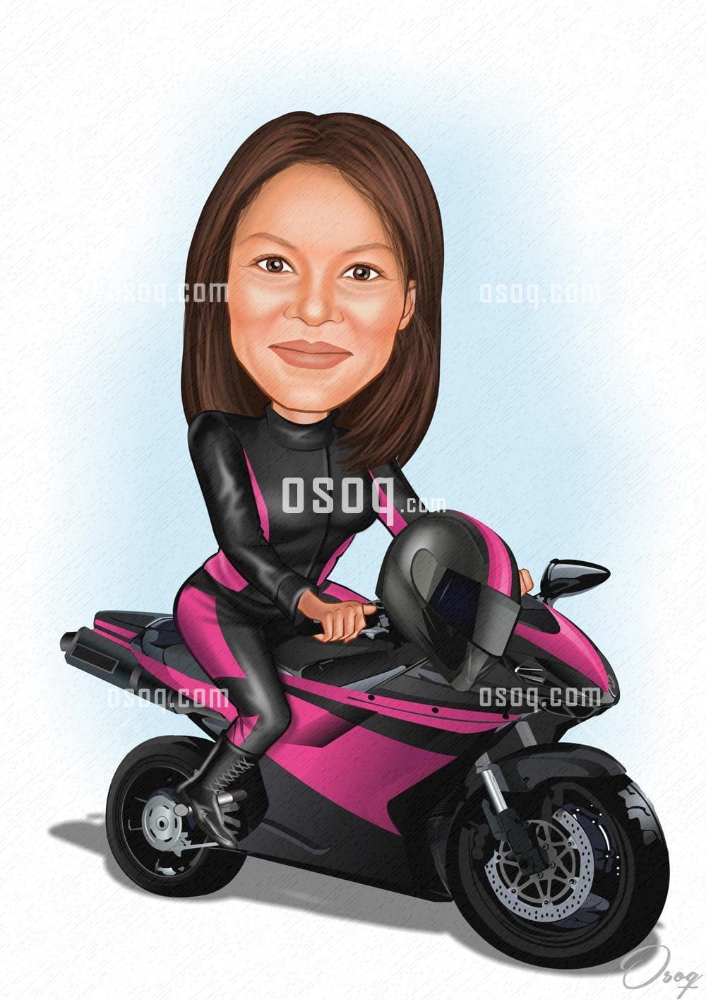 Female cartoon caricature 02
