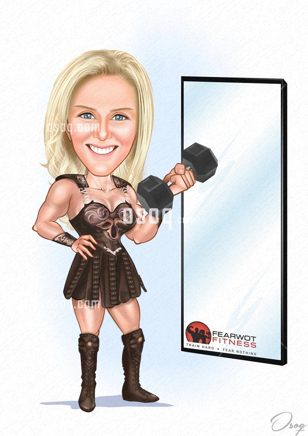 Female cartoon caricature 07