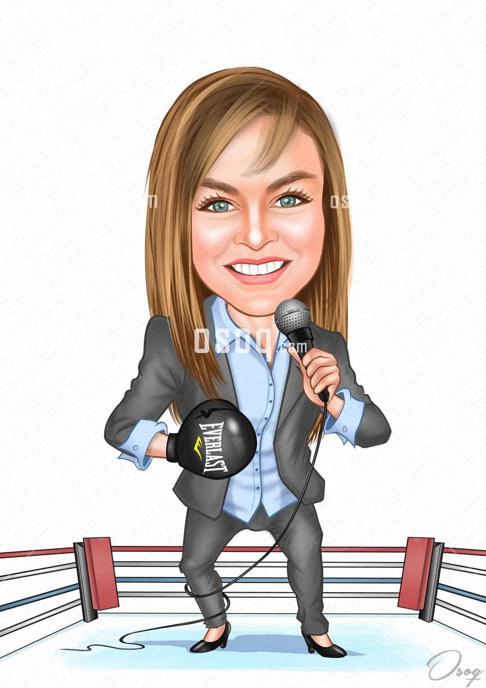 Female cartoon caricature 10