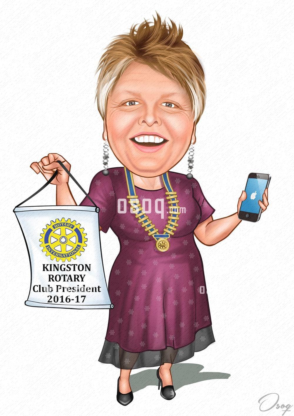 Female cartoon caricature 14