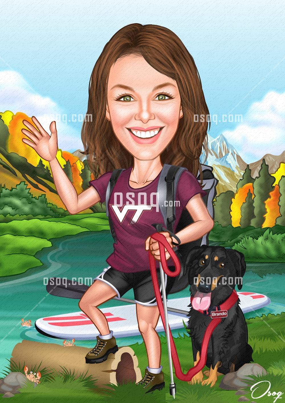 Female cartoon caricature 15