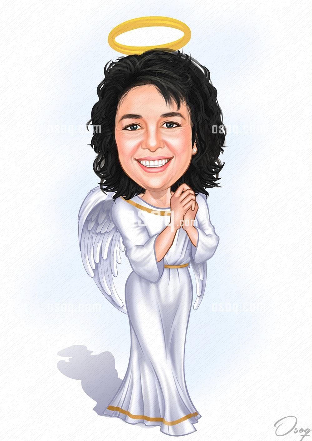 Female cartoon caricature 16