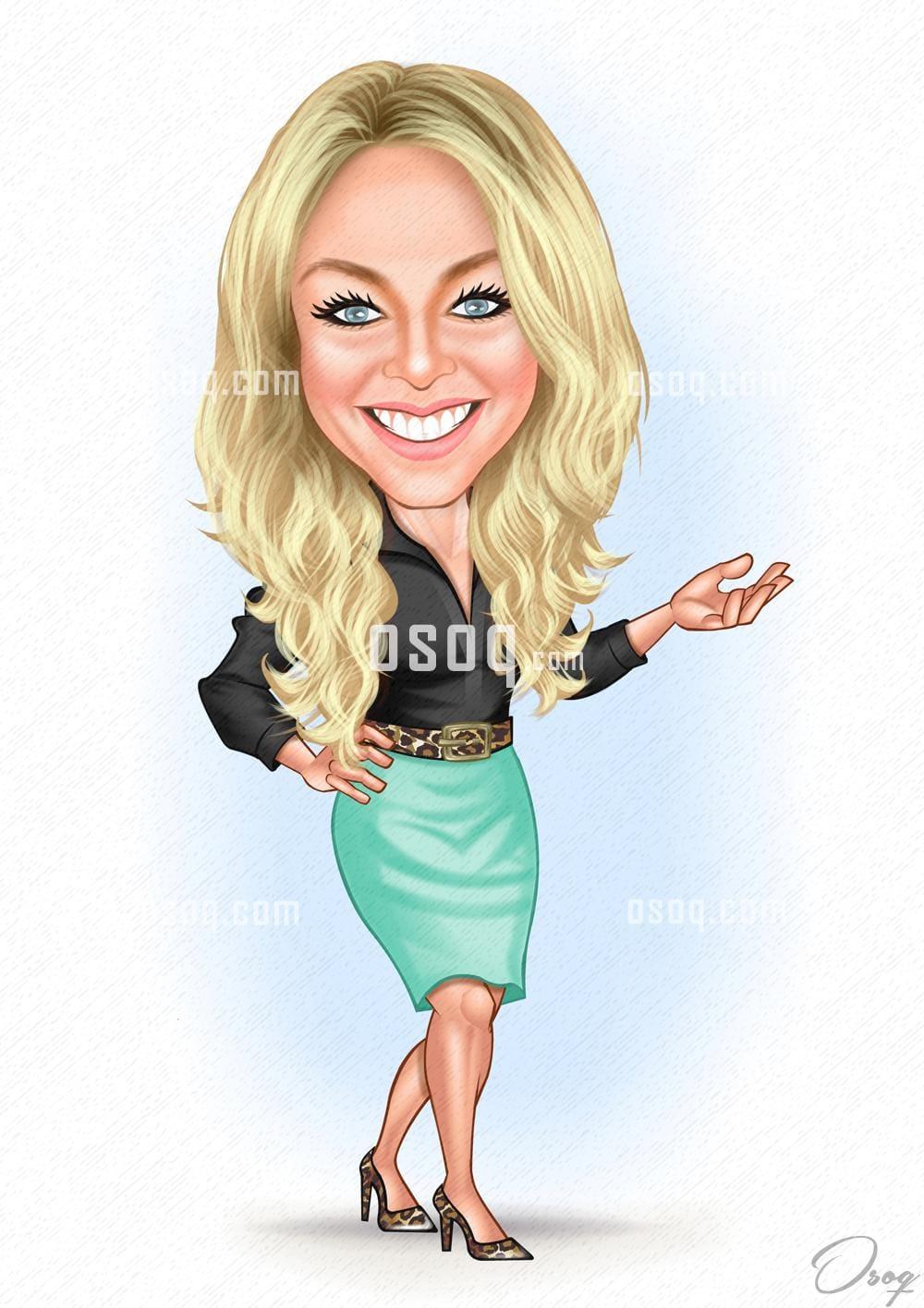 Girl cartoon caricature 03