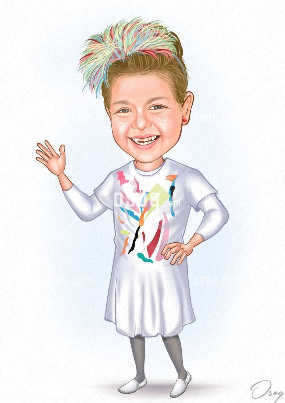 Girl cartoon caricature 06