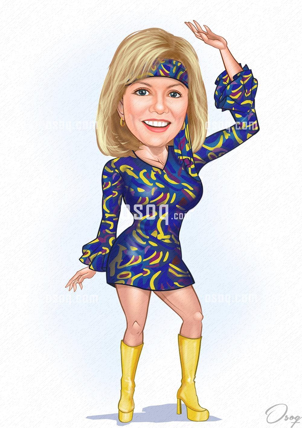 Girl cartoon caricature 08