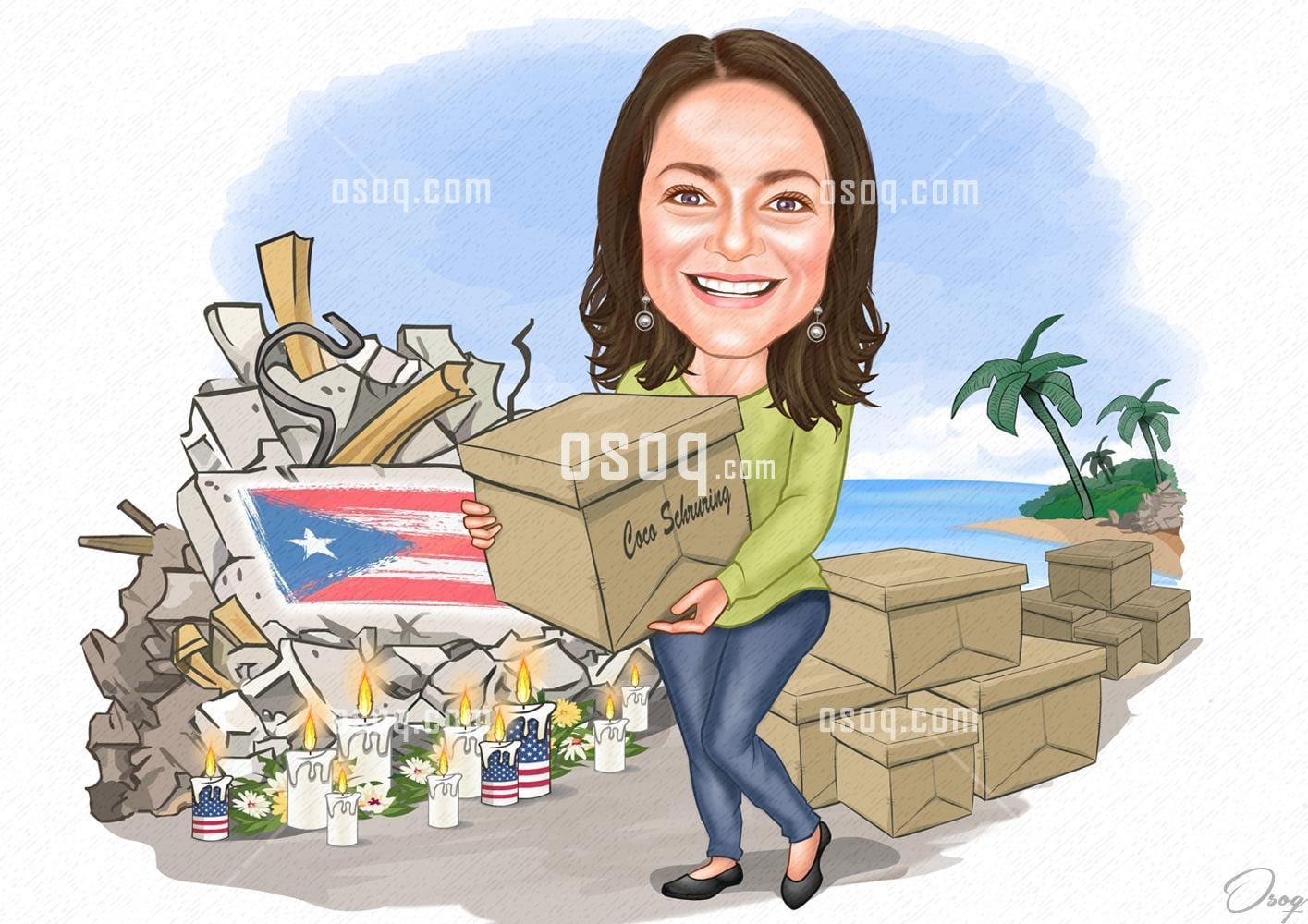 Girl cartoon caricature 10