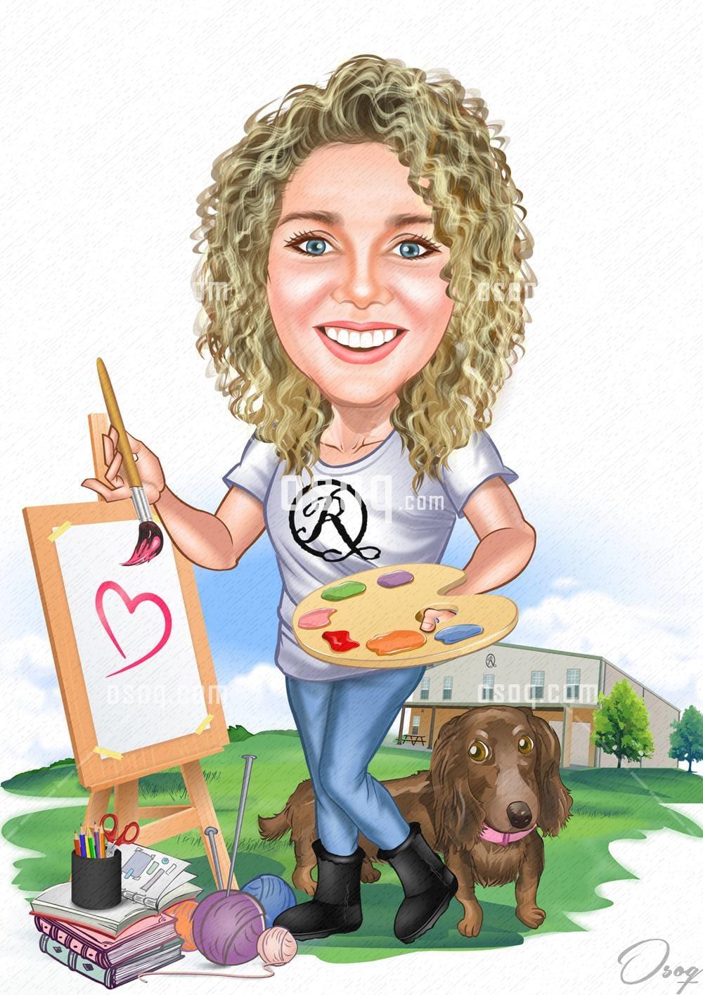 Girl cartoon caricature 12