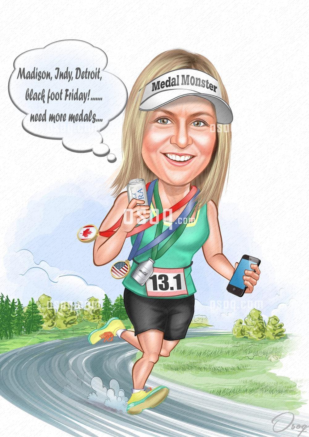 Girl cartoon caricature 13