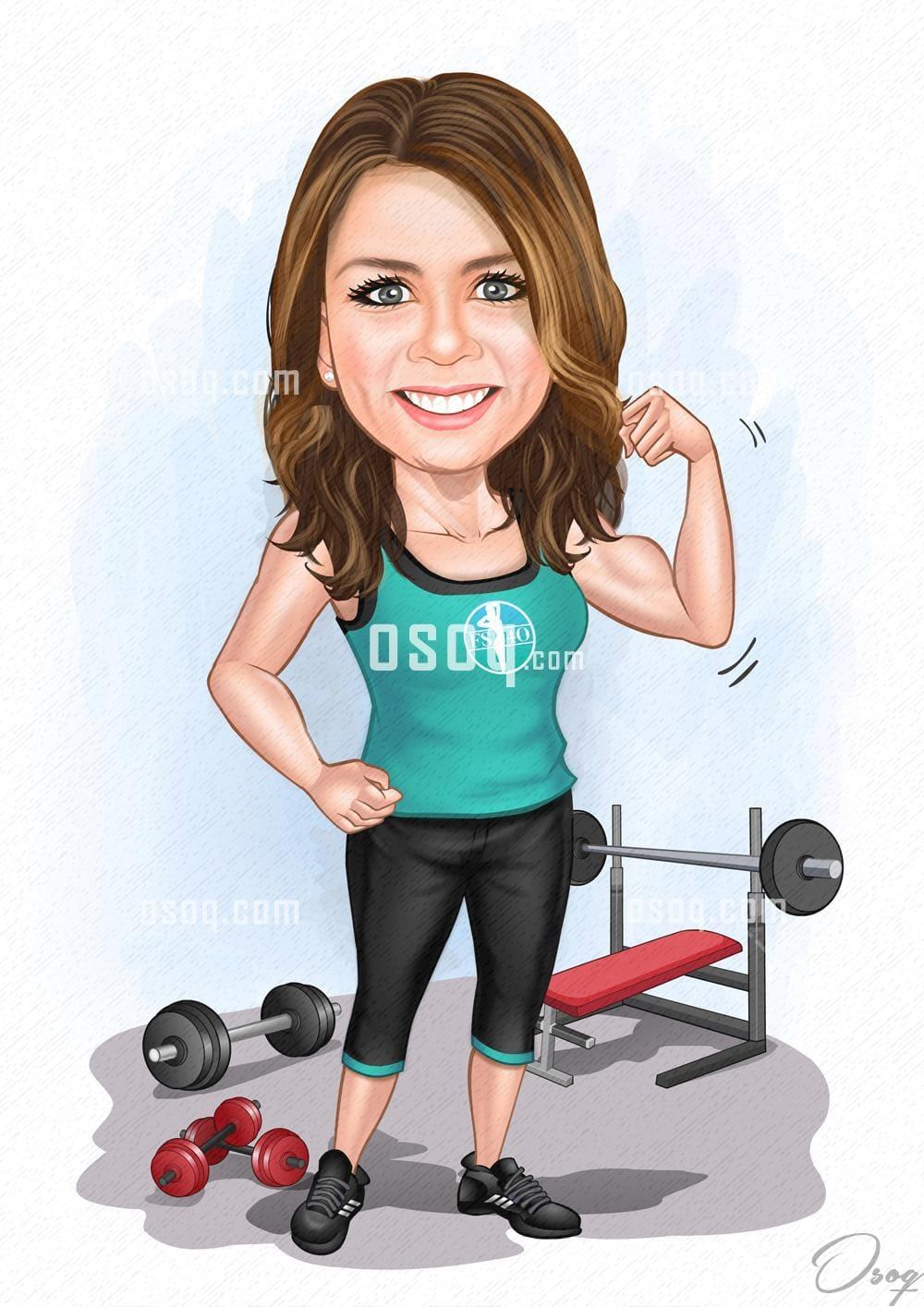 Girl cartoon caricature 15