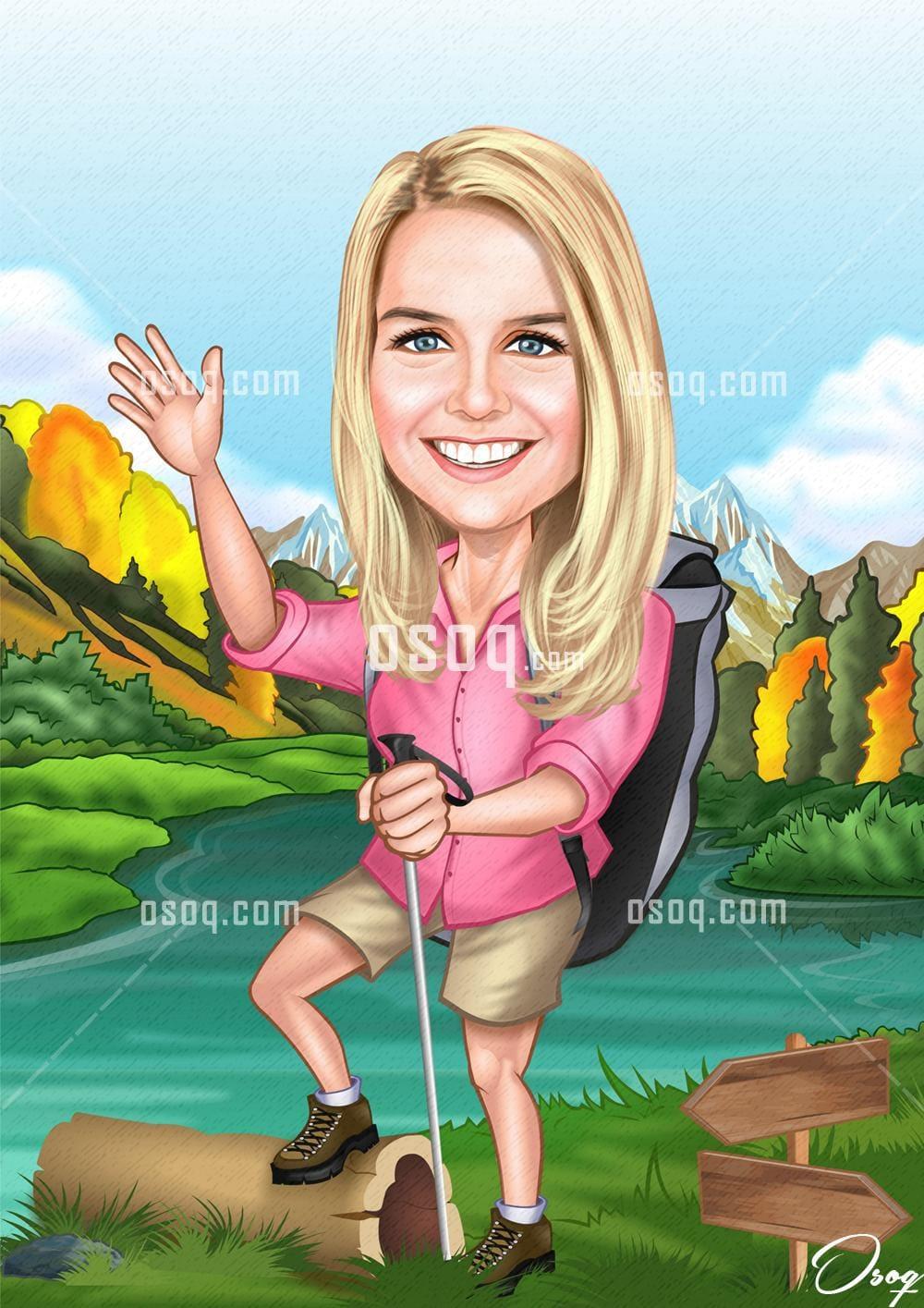 Girl cartoon caricature 16