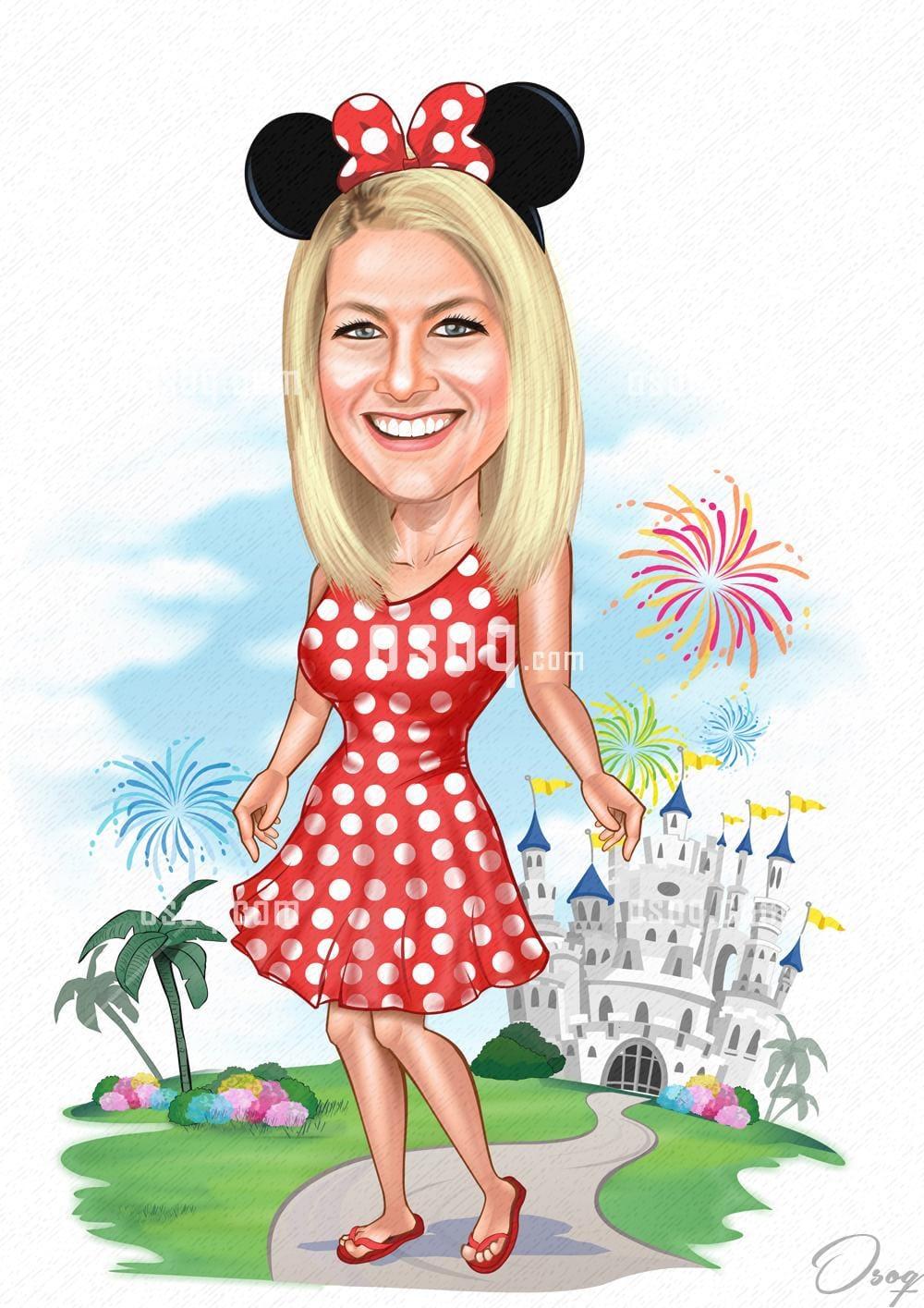 Girl cartoon caricature 17