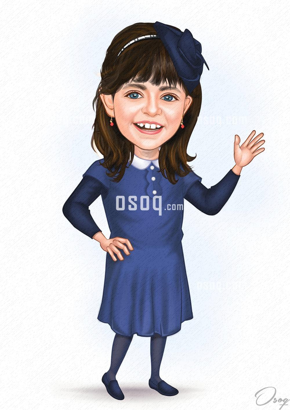 Girl cartoon caricature 19